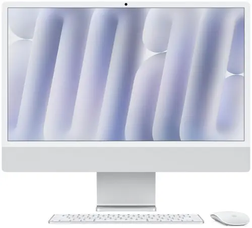 All In One PC Apple iMac 24inch (2024), Procesor Apple M4, 8 nuclee CPU si 8 nuclee GPU, 24inch, Retina 4.5K, 16GB, 512GB SSD, macOS, Layout INT (Argintiu)