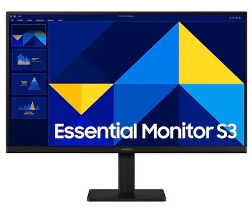 Monitor IPS LED Samsung Essential S3 27inch LS27D300GAUXEN, Full HD (1920 x 1080), VGA, HDMI, 100 Hz, 5 ms (Negru)