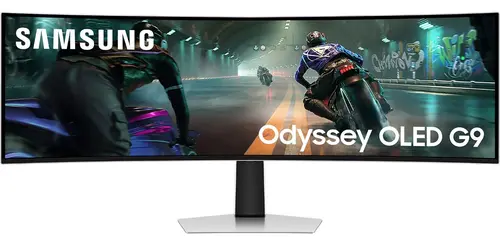 Monitor Gaming OLED Samsung Odyssey G9 49inch LS49DG910SUXEN, DQHD (5120 x 1440), MicroHDMI, HDMI, DisplayPort, Ecran curbat, 144 Hz, 0.03 ms (Gri)