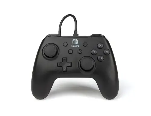 Controller PowerA 1511370-02, cu fir, pentru Nintendo Switch (Negru)