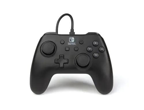 Controller PowerA 1511370-02, cu fir, pentru Nintendo Switch (Negru)