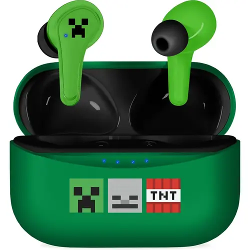 Casti True Wireless OTL Technologies  MINECRAFT ICONS, Bluetooth 5.3, Microfon (Verde)
