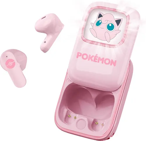 Casti True Wireless OTL Technologies POKEMON JIGGLYPUFF SLIDE, Bluetooth, Autonomie 6 ore, Control tactil, Microfon (Roz)