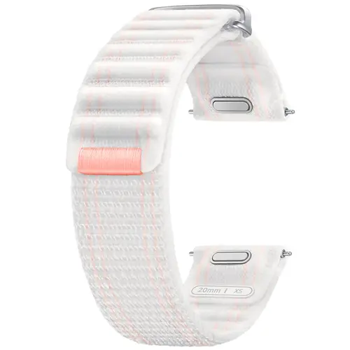 Curea Smartwatch Samsung ET-SVL29SPEGWW, pentru Galax Watch 7, Fabric Band, XS (Roz/Alb)