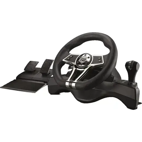 Volan cu pedale si schimbator ready2gaming Hurricane Wheel Pro, Compatibil PS4/PS3/PC/Switch, USB (Negru)