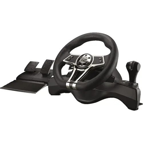 Volan cu pedale si schimbator ready2gaming Hurricane Wheel Pro, Compatibil PS4/PS3/PC/Switch, USB (Negru)