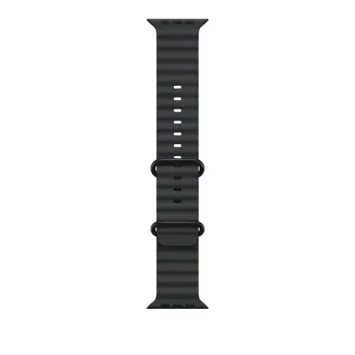 Curea Smartwatch Apple MYPD3ZM/A pentru Watch 49mm, Ocean Band, Black Titanium Finish (Negru)