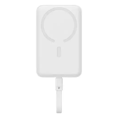 Baterie Externa Wireless Baseus Magnetic Mini P1002210B223-00, 10000mAh, 30W, PD + FQI, 1 x QI - 2 x USB-C (Alb)