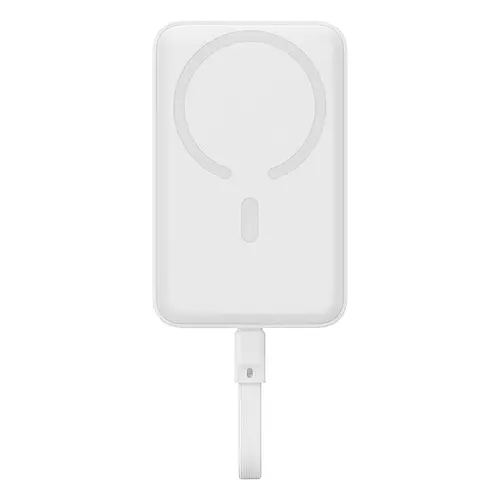 Baterie Externa Wireless Baseus Magnetic Mini P1002210B223-00, 10000mAh, 30W, PD + FQI, 1 x QI - 2 x USB-C (Alb)