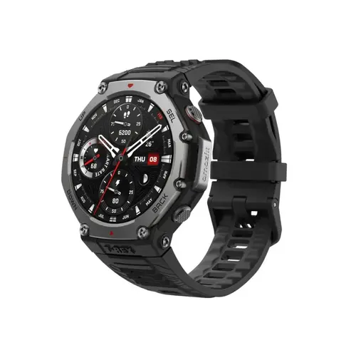 Smartwatch Amazfit T-Rex 3, Ecran AMOLED 1.5inch, Android/iOS, 10 ATM, NFC, GPS, 170+ Moduri antrenament (Negru)