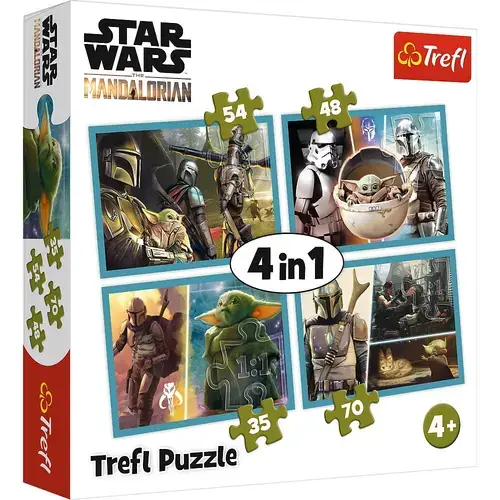 Puzzle Trefl 4 in 1 Star Wars, The Mandalorian, 35/48/54/70 piese