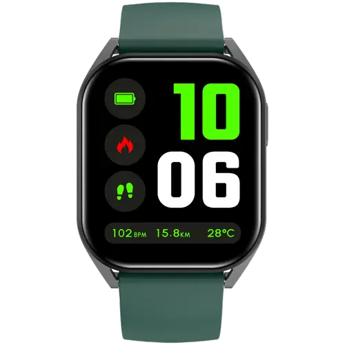 Smartwatch CANYON Chatter SW-58, Ecran IPS 1.8inch, Apel Bluetooth, Asistent vocal cu AI, Android/iOS, 123 moduri sport, Monitorizare sanatate, Waterproof IP67 (Negru/Verde)