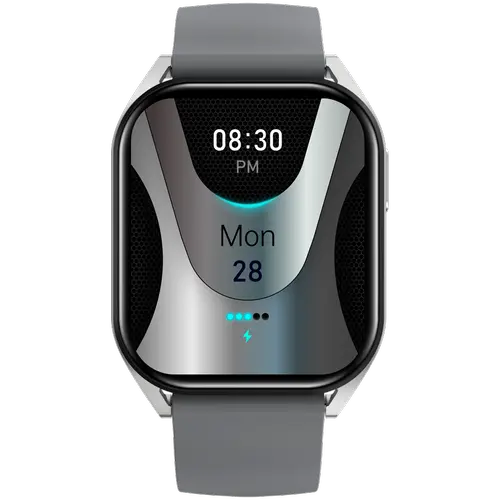 Smartwatch CANYON Chatter SW-58, Ecran IPS 1.8inch, Apel Bluetooth, Asistent vocal cu AI, Android/iOS, 123 moduri sport, Monitorizare sanatate, Waterproof IP67 (Argintiu/Gri)