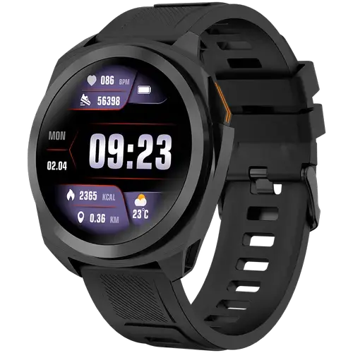 Smartwatch CANYON Maveric SW-83, Ecran IPS 1.32inch, GPS, Autonomie 7 zile, Monitor sanatate, ritm cardiac, somn, Waterproof IP68 (Negru)