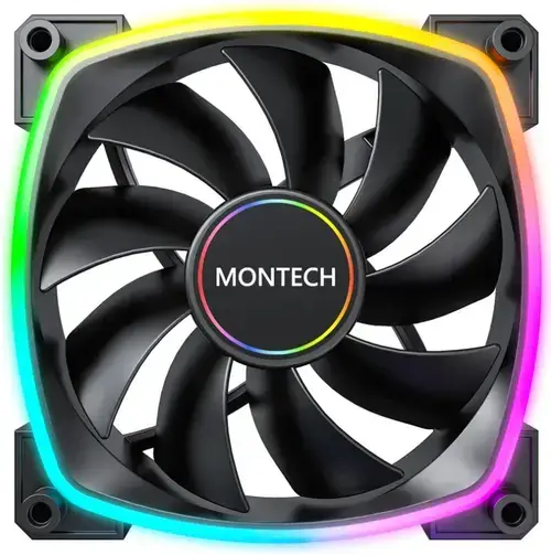 Ventilator Montech AX140 PWM ARGB 140mm (Negru)