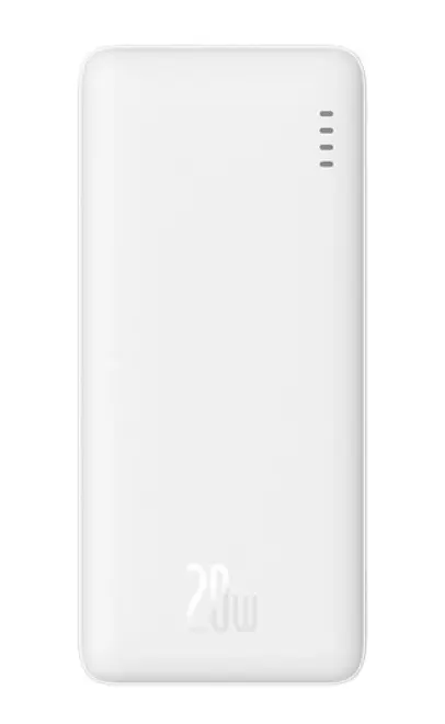 Baterie Externa Baseus Airpow, 10000mAh, 20W, QC + PD, 1 x USB-A - 1 x USB-C (Alb)