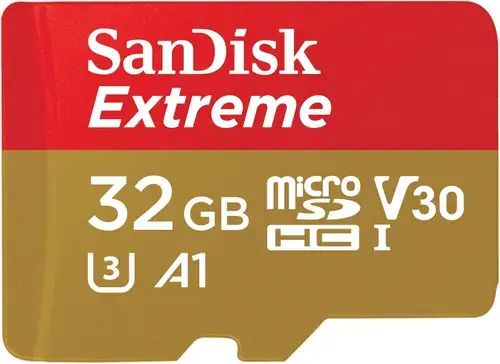 Card de memorie SanDisk Extreme SDSQXAF-032G-GN6MN, MicroSDHC, 32GB, pana la 100 MB/s, UHS-I U3, Clasa 10