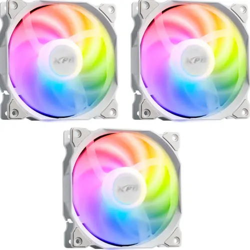 Ventilator XPG Vento, iluminare aRGB 120mm, 1850rpm, 3buc (Alb)
