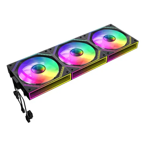Ventilator Gamemax FN12A-S3I, iluminare aRGB, 1600rpm, 120mm, 3buc (Negru)