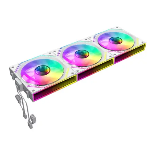 Ventilator Gamemax FN12A-S3I, iluminare aRGB, 1600rpm, 120mm, 3buc (Alb)