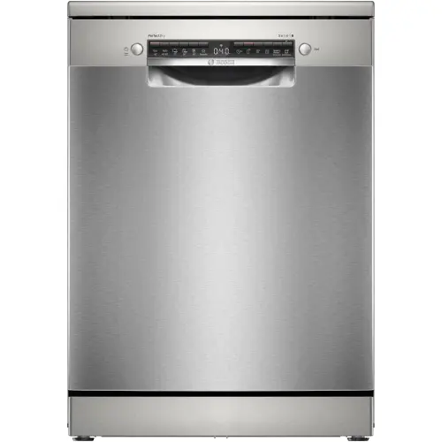 Masina de spalat vase Bosch SMS6ZCI10E, 14 seturi, 6 programe, PerfectDry, Sistem Rackmatic, Silence Pro, Tab-count, Home Connect, EcoSilence Drive, Clasa B, 60 cm, Inox anti-amprenta (Argintiu)