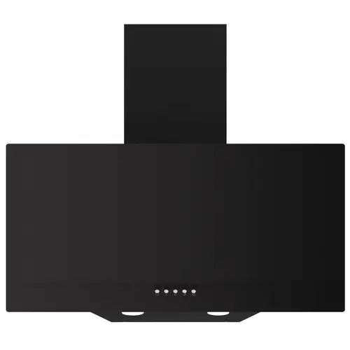 Hota decorativa LDK HD-4DGBK, Putere de absortie 450 m3/h, 3 trepte de putere, 1 motor, Iluminare LED, Sticla securizata, Filtru aluminiu, 60 cm (Negru)