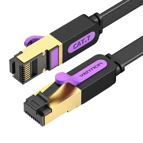 Cablu plat internet CAT 7, FTP - 10 GB / s si 600 MHz, 20 m, Vention