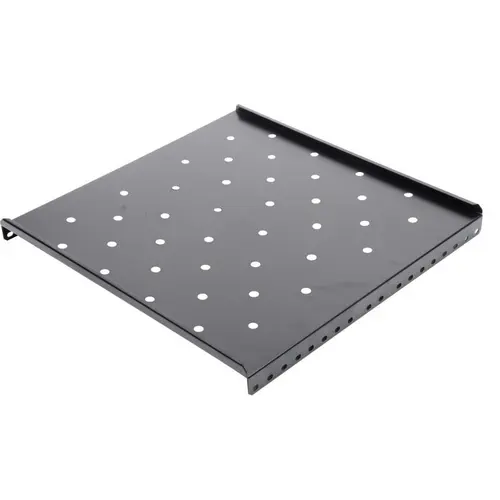 Raft fix SPACER 1U pentru rack 19″, adancime 475mm, pentru cabinet de 800mm, suporta capacitate ridicata, vopsea antistatic, otel 1.2mm (Negru)