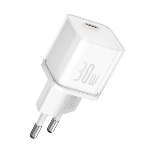 Incarcator retea Baseus GaN5S, Quick Charge 30W, 1 x USB Type-C (Alb)
