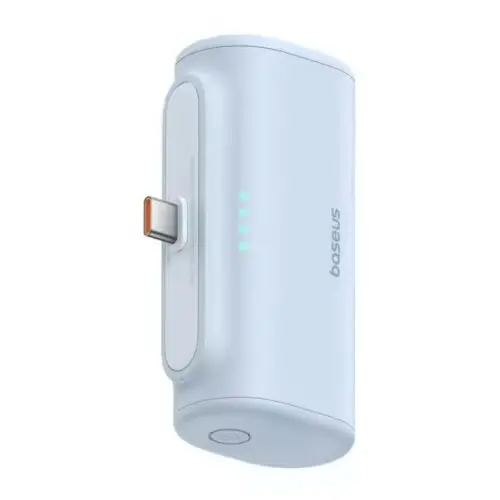 Acumulator extern Baseus Compact, capacitate 5000mAh, 20W, 1 x USB Type-C, total 5V/2.4A (Albastru)