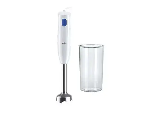 Mixer vertical Braun MQ10.001M MultiQuick 1, 450 W, Vas 0.6 l, Cablu 1.2 m (Alb/Albastru)