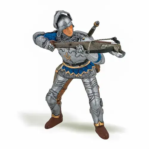 Figurina Papo - Personaje medievale, Arcas armura (Gri)