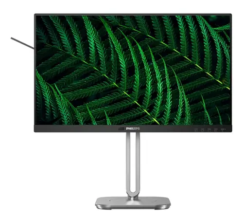 Monitor IPS LED Philips 23.8inch 24B2G5301/00, Full HD (1920 x 1080), VGA, HDMI, DisplayPort, Boxe, Pivot (Argintiu)