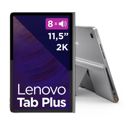 Tableta Lenovo Tab Plus, Procesor MediaTek Helio G99, Ecran 2K 11.5inch, 8GB RAM, 128GB Flash, 8MP, Wi-Fi, Bluetooth, GPS, Android + Husa Sleeve (Gri)