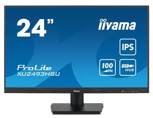 Monitor IPS LED iiyama ProLite 23.8inch XU2493HSU-B7, Full HD (1920 x 1080), HDMI, DisplayPort, Boxe (Negru)