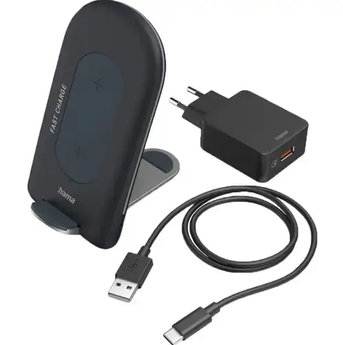 Incarcator wireless HAMA 201689, QI, 15W (Negru)