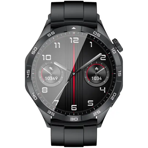 Smartwatch XO Design 4, Ecran IPS 1.43inch, Android/iOS, Monitorizare activitate, Ritm cardiac, Stres, IP68 (Negru)