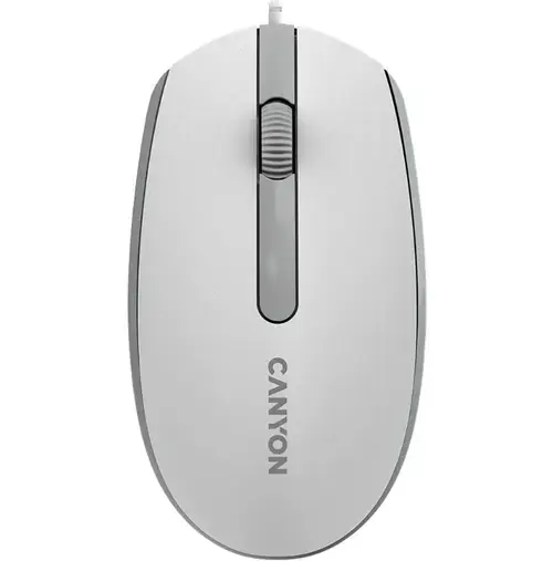 Mouse Canyon M-10, Wired, USB, 1000dpi (Alb/Gri)