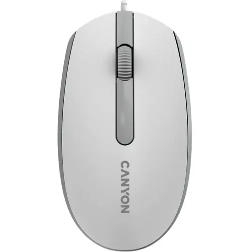 Mouse Canyon M-10, Wired, USB, 1000dpi (Alb/Gri)