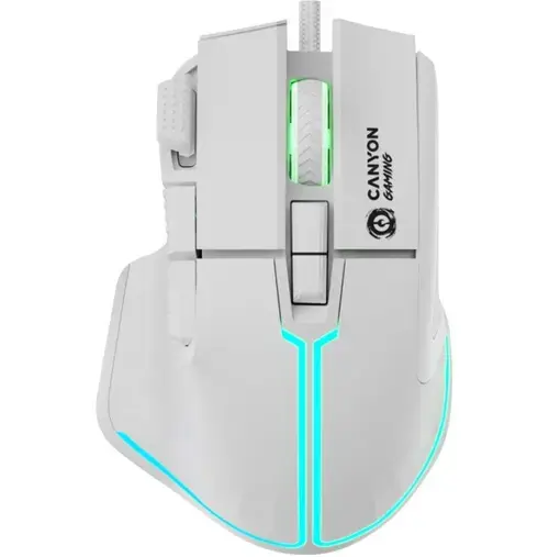 Mouse Gaming Canyon GM-636 Fortnax, Wired, 20000dpi, USB, iluminare RGB (Alb)