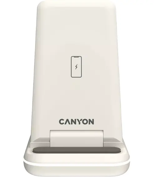 Incarcator Wireless Canyon WS-304 3in1, 15W (Alb)