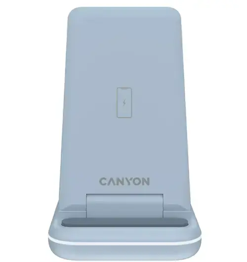 Incarcator Wireless Canyon WS-304 3in1, 15W (Albastru)