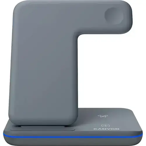 Incarcator Wireless Canyon WS-303, 15W 3in1 (Gri)