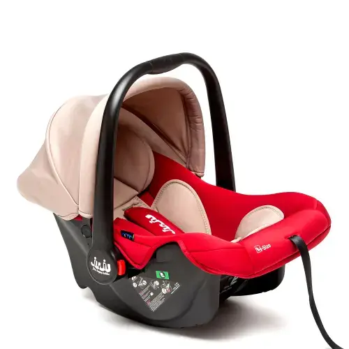 Cos Auto Juju Baby Boo i-Size, R129, 0 -15 luni, Bej/Rosu