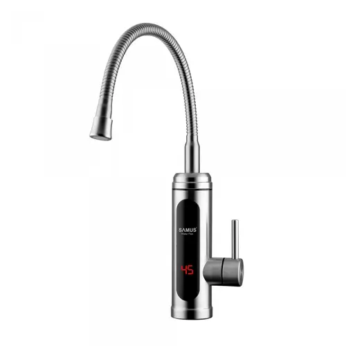 Robinet electric Samus Water Flex, 3000 W, IPX4, Temperatura apa 30-60 C, ELCB (Argintiu)