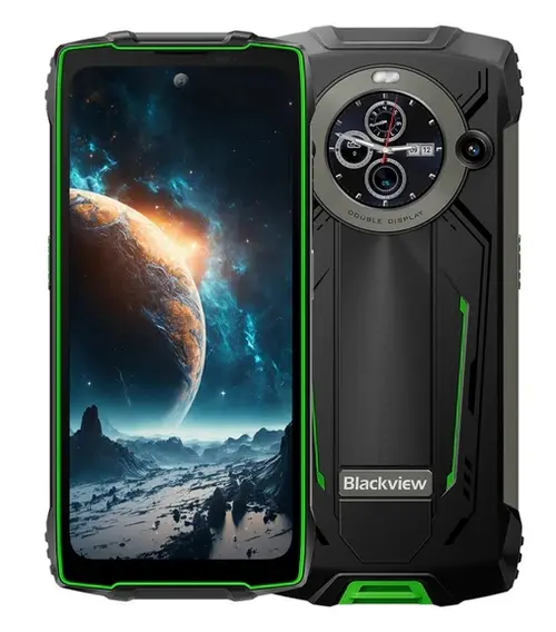 Telefon Mobil Blackview BV8200, Procesor Mediatek Helio G100 Octa-Core, Ecran IPS LCD 6.5inch, 12GB RAM, 256GB Flash, Camera Duala 50 + 13 MP, Wi-Fi, 4G, Dual Sim, Android (Negru/Verde)