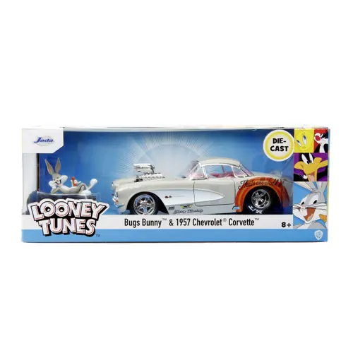 Masinuta Jada Toys  Bugs Bunny, 1957 Chevrolet Corvette 1:24 (Gri)