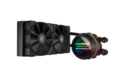 Cooler procesor Cougar Poseidon GT 240, ARGB LED, 2 x 120mm (Negru)