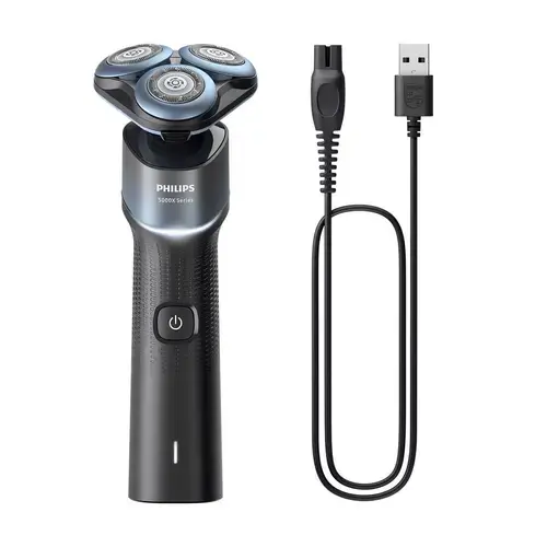 Aparat de ras electric Philips Shaver Seria 5000X X5006/00, Wet&Dry, Autonomie 50 minute (Negru/Albastru)