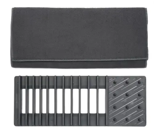 Suport scurgator vase Heinner HR-DSHTWL-BIG, cu covoras mare (Negru)